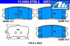 REAR BRAKE PADS SET 13.0460-5788.2 ATE I