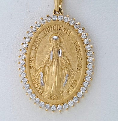 585 Gold Anhänger Mutter Maria NEU Mutter Jesu Kettenanhänger Jungfrau 4,91g