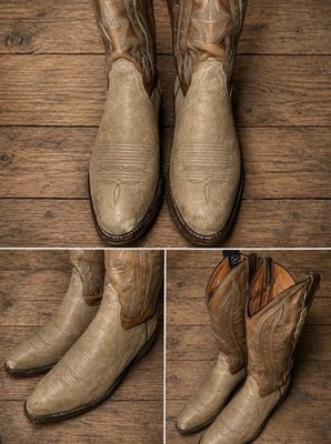 Lucchese 2000 Genuine Elephant “print” Cowboy Boots Men display picture 2