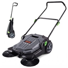 VEVOR Walk-behind Hand Push Floor Sweeper 25.6" Width 5 Gallon Waste Container