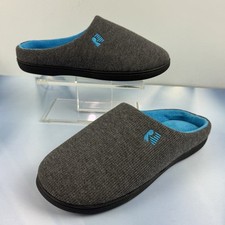 RockDove Mens Original Two-Tone Deep Memory Foam Slipper 11-12 Dk Grey Blue NEW