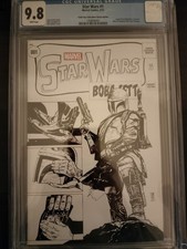 Star Wars 1 Boba Fett Sketch Comic Pop Variant CGC 9.8 Marvel 2015 TOS 39