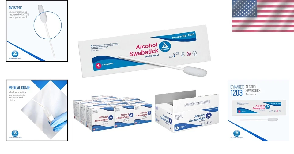 Cotonetes descartáveis de álcool isopropílico 70% - ideais para uso médico e pessoal - Imagem 2 de 4