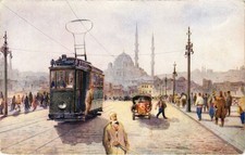 PC TURKEY THE NEW BRIDGE GALATA BRIDGE CONSTANTINOPLE (a82118)