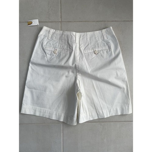 Pantalones Cortos Talbots Mujer Talla 4 Bermudas Caminar tiro alto Algodón Elástico Blanco Nuevos con Etiquetas - Imagen 6 de 12
