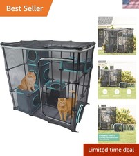 Multi-Cat Outdoor Catio Mega Kit: Safe, Spacious  Engaging Environment