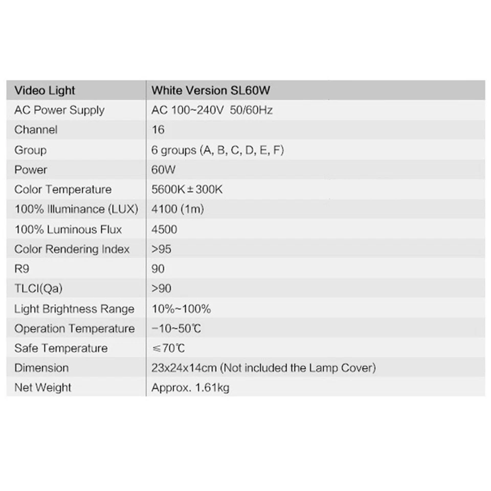 Godox SL-60W 5600K 60W High Power LED Video Light With Mount For Photo - Image 2 of 4