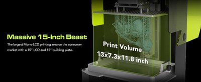 phrozen Sonic Mega 8K S LCD/MSLA Resin 3D Printer, 15 inch Mono LCD Screen