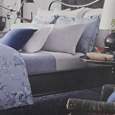 Ralph Lauren Montauk Indigo Blue Full Queen Duvet Cover Two Shams. New