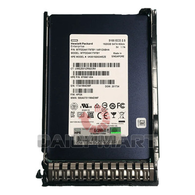 Used & Tested HPE MICRON 5100 ECO Solid State Drive 1.92TB SATA 6G 2.5''
