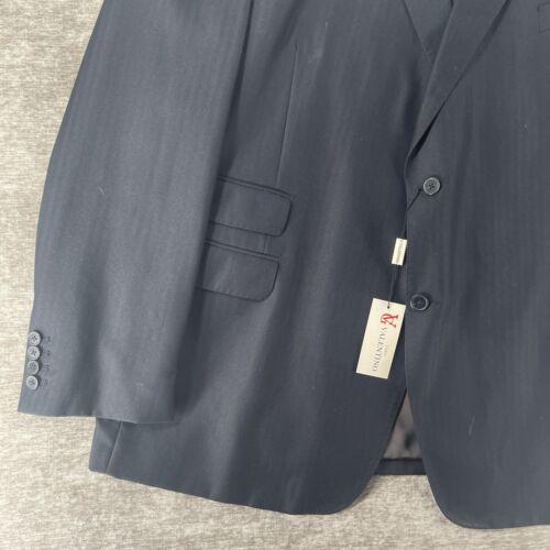 G Valentino Men’s 2 Button Wool Silk Single Breasted Blazer Size 56L Italy NEW - Picture 3 of 15