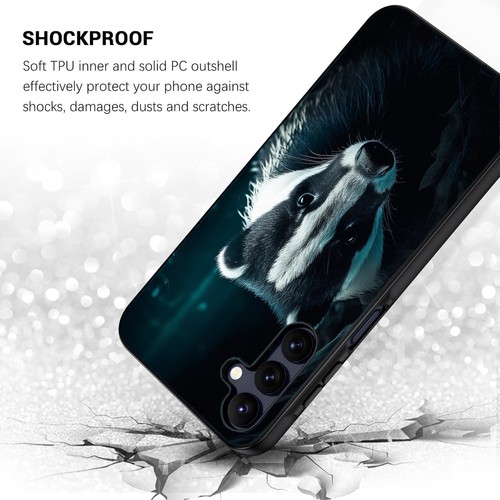 For Samsung A15 A16 S23 S24 S25 Ultra FE Shockproof smooth abstract dark badgers - 第 9/25 張圖片