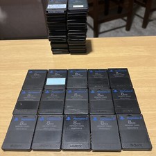 Lot of 15 Official Sony PlayStation 2/PS2 8mb Memory Cards Black Untested