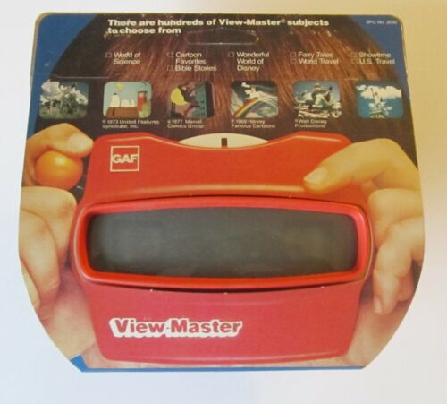 Visore View-Master GAF Model L 1978 con manopola a sfera rotonda arancione nuovo in confezione - Foto 2 di 3