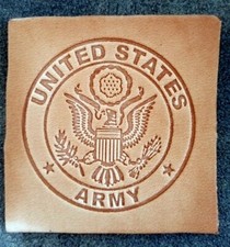 Large 2" Army Logo Embossing Stamp , Leather Tooling, Clicker, Delrin