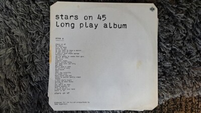 Stars On 45 - Long Play Album (12'' LP Vinyl) (1981) (CNR Records) (Rock, Pop)