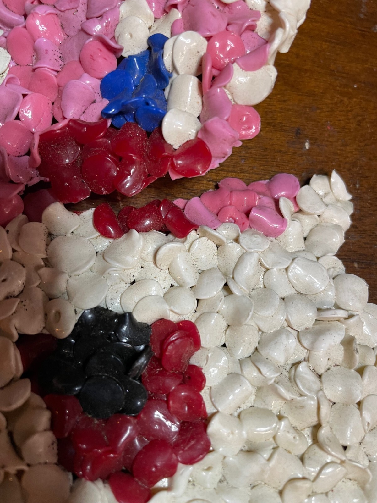 Vtg Melted Plastic Popcorn Decoration Santa Claus Christmas Tree 26" eBay