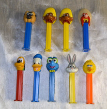 Pez Dispenser Assorted Cartoon Characters Lot of 9