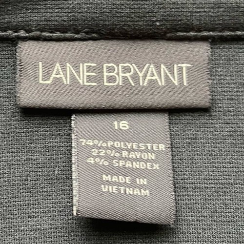 Lane Bryant Black Knit Long Suit Jacket 4 Button Roll Up Sleeves Womens Size 16 - Picture 5 of 7