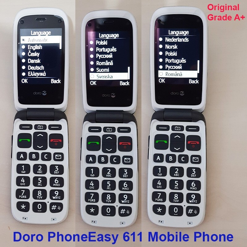 Doro PhoneEasy 611 Graphite Big Button Camera Flip Mobile Phone Tesco ...
