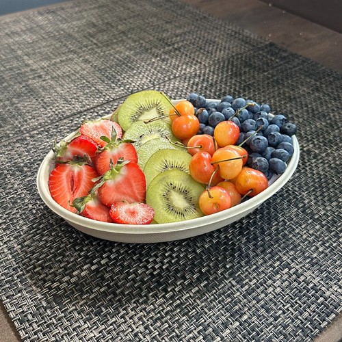 32oz Oval Compostable Paper Bowls Heavy-Duty, Eco-Friendly Natural Bagasse 500pc - Bild 8 von 11