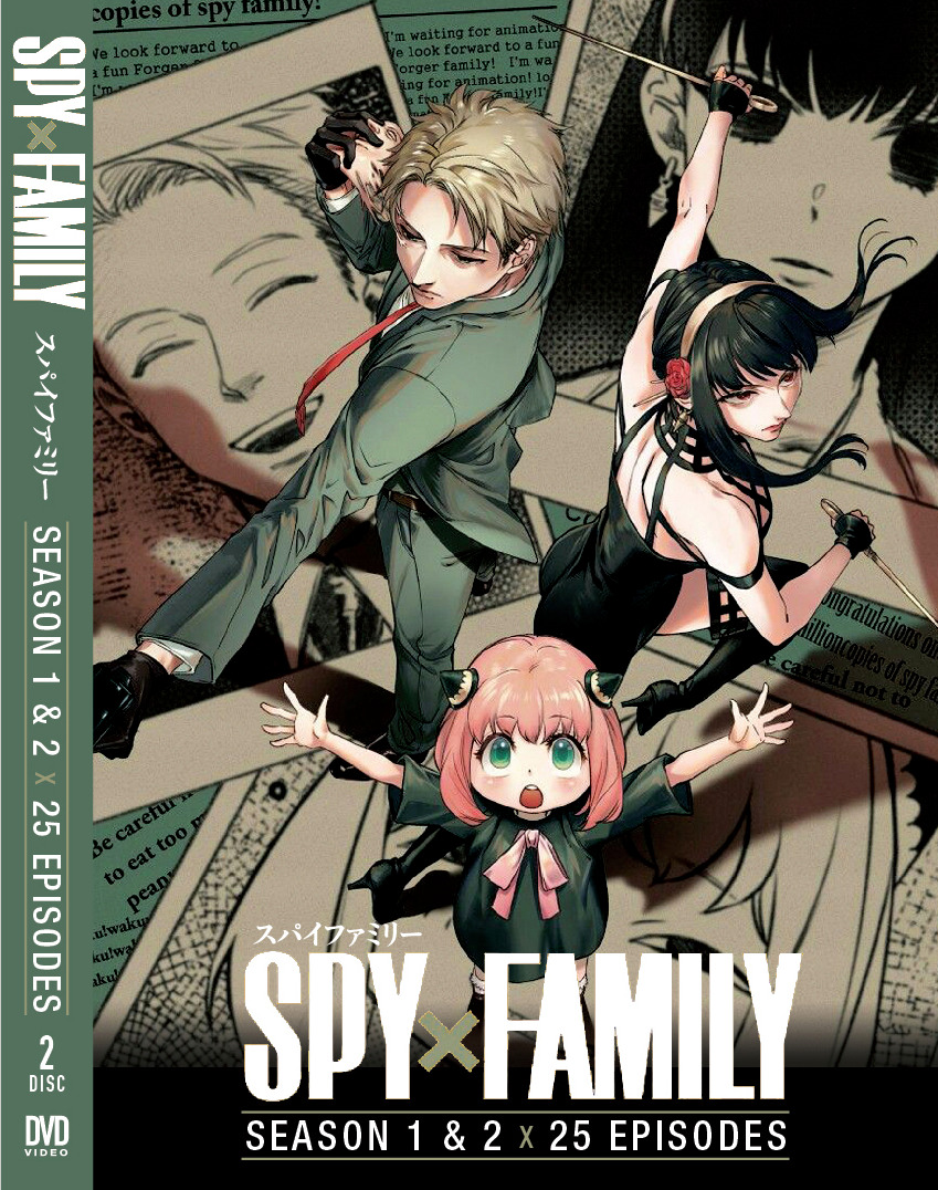 Spy x Family Episodes 1 - 25 English Dubbed Complete Seasons 1 + 2 Anime  DVD