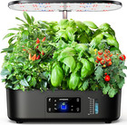 Hydroponics Growing System Kit Indoor Herb Garden with Grow Light 12 Pods, with