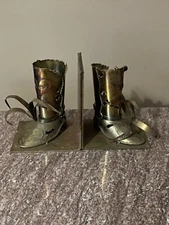 Vintage Cowboy Boot Book Ends 