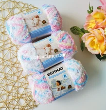 Bernat Pipsqueak Yarn, Sittin Pretty  3 SKEINS LOT, Polyester Bulky #5 Yarn