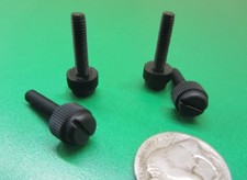 Nylon Black Plastic Thumb Screws: 8-32 x 3/4" Length, 25/64" Head Dia, 100 Pcs