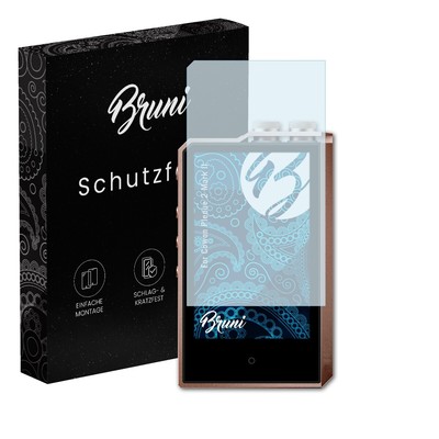 Bruni 2x Folie für Cowon Plenue 2 Mark II Schutzfolie Displayschutzfolie