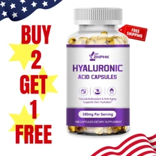 Hyaluronic Acid + Keratin Collagen Hydrolyzate - Anti Aging Skin Hydration 120ct