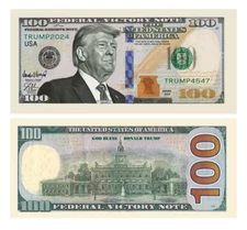 Pack of 100 Donald Trump Victory 45-47 President Dollar US Novelty Money Bills