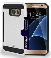 White Rugged Tpu Hard Case Credit Card Slot Stand For Samsung Galaxy S7 Edge on sale White Rugged Tpu Hard Case Credit Card Slot Stand For Samsung Galaxy S7 Edge on sale