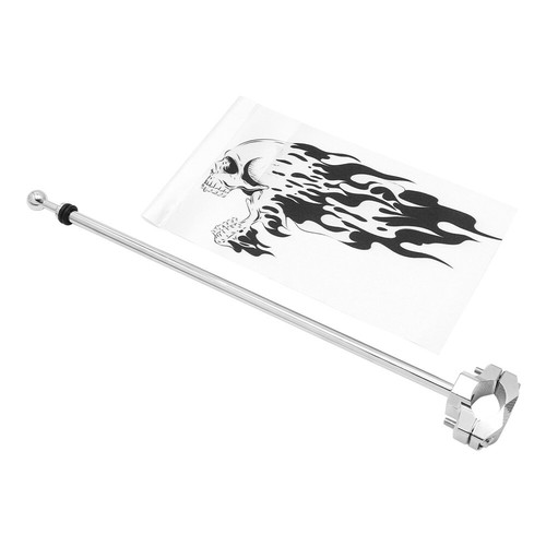 Universal Rear Side Pole Mount Luggage Rack Skull Flag Motorcycle For Harley BMW - Picture 7 of 7