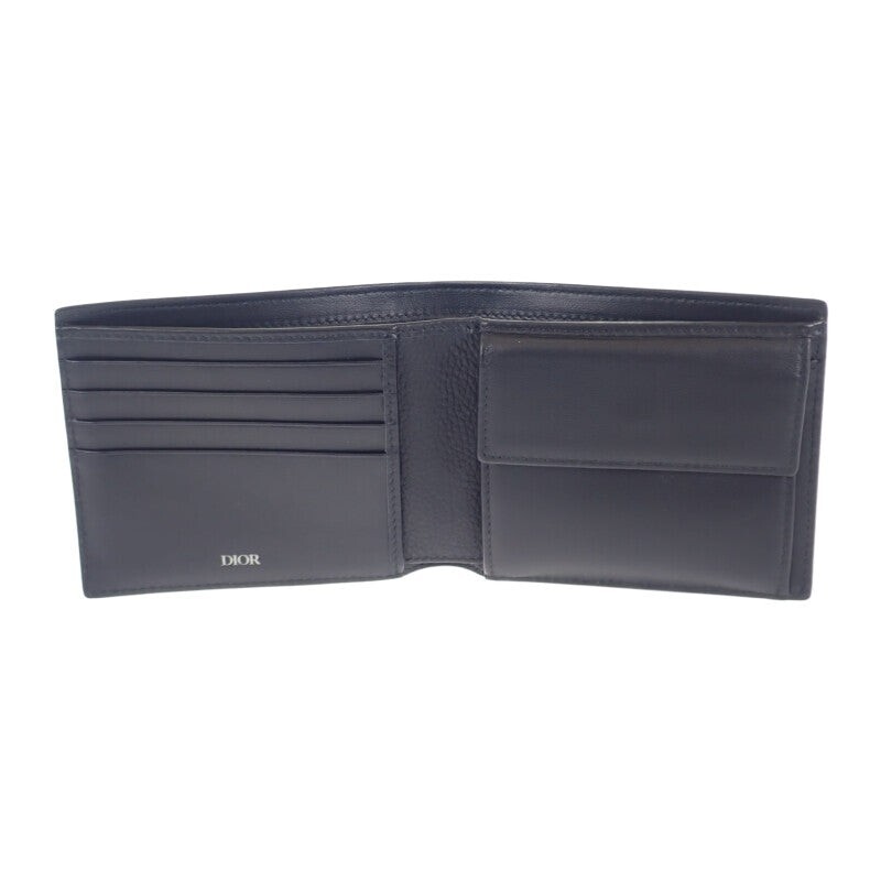 Christian Dior CD Icon Wallet Bifold Wallet Grain Calf