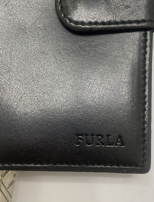 Vintage FURLA Black Leather Wallet Italy | eBay display picture 1