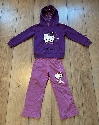 Sanrio Hello Kitty Kleiderset Kinder Gr. 104 Hoodie Pullover Jogginghose lila