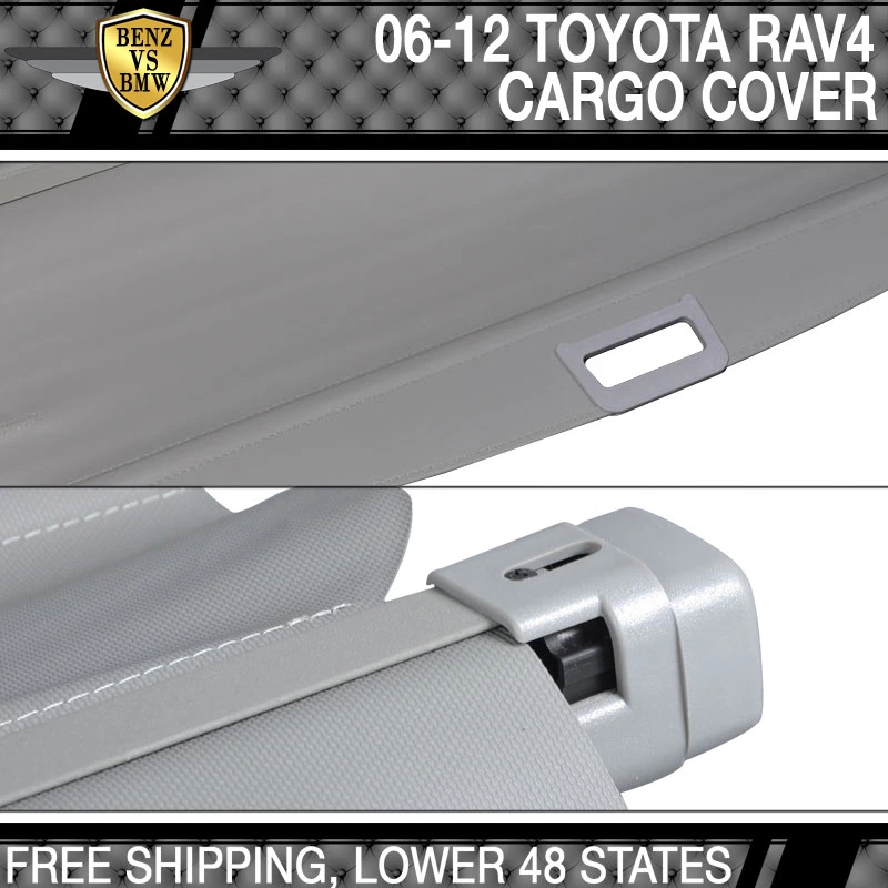Fits 06-12 Toyota RAV4 OE Retractable Rear Cargo Security Trunk Cover Gray Foto 3 de 3