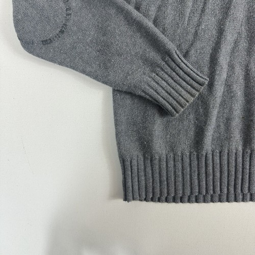 Johnston & Murphy 1/4 Zip Long Sleeve Pullover Gray Mens M Merino Wool Blend - Picture 6 of 9