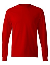 Image of River Road Mens Long Sleeve Plain T-shirt Cuffs 100% Cotton Premium Casual Tee 