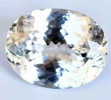 Natural White Sapphire 95 Ct Oval Cut Certified Faceted Loose Gemstone
