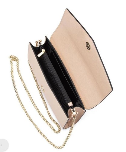 Olga Berg Vegan Leather NIC Envelope Clutch with Removable Chain, Ecru – NEW! - Picture 15 of 16