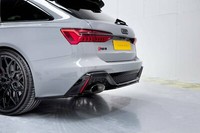 CUP Diffusor Seiten AnsäTze Schwarz FüR Audi RS6 C8 4A S6 A6 Flaps Heckansatz