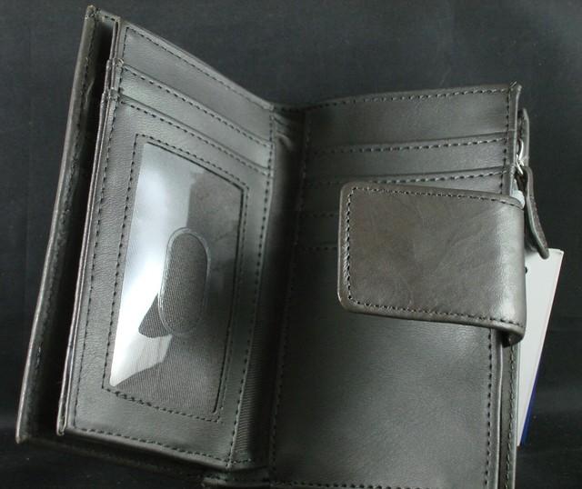Apt. 9 Women's Grey Leather Safe Keeper RFID Blocking Bifold Wallet eBay