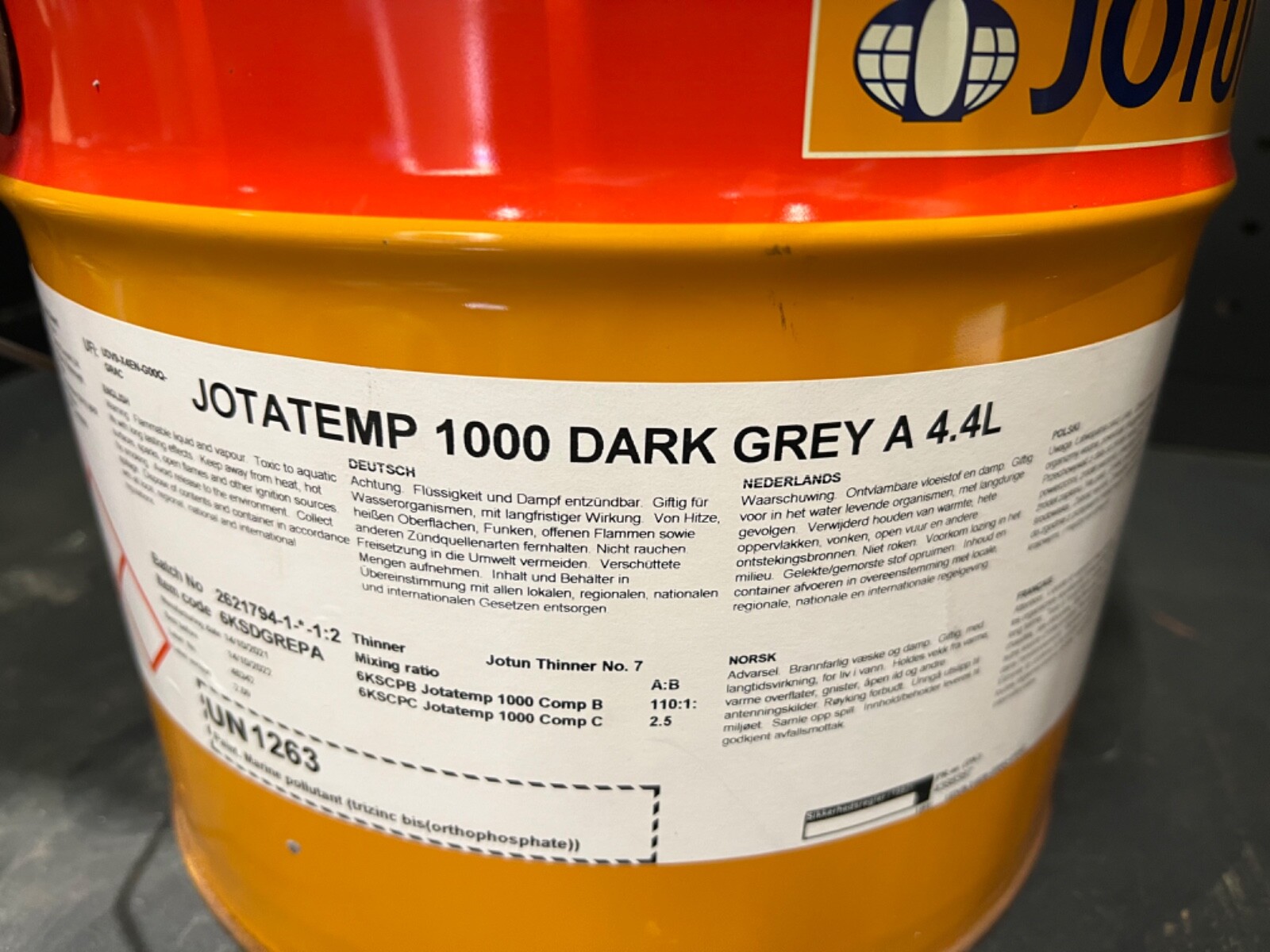 Jotun Steel Paint Jotatemp 1000 DarkGrey Water Based Intumescent Fire