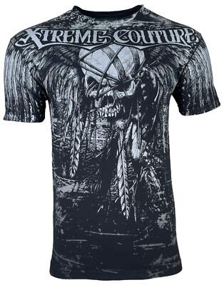 Xtreme Couture by Affliction Men's T-Shirt Justice Cross Biker Y2K S-5XL