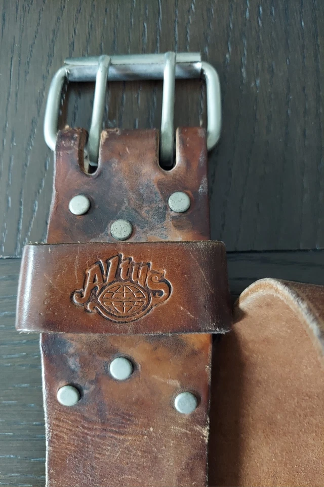 Altus 皮带尺寸 Lg 34-42 力量力量重量训练,举重 100% 皮革美国。 — 第 2/4 张图片