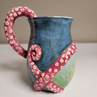 Octopus Ceramic 3D Coffee Mug Tentacle Handle