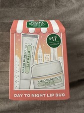Mario Badescu Day To Night Lip Duo Balm Mask Set Coconut Clear Hydrating 0.85oz